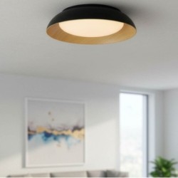 Lubinis LED šviestuvas Ø51cm 24W, baltas/juodas/medžio, CCT šviesa
