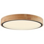 Lubinis LED šviestuvas Ø51cm 60W, juodas/medžio, CCT šviesa, nuotolinis valdymas