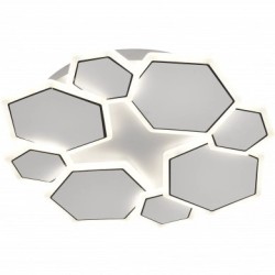 Lubinis LED šviestuvas, 68W, baltas/pilkas, CCT šviesa, nuotolinis valdymas