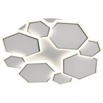 Lubinis LED šviestuvas, 68W, baltas/pilkas, CCT šviesa, nuotolinis valdymas