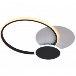 Lubinis LED šviestuvas, 78W, baltas/juodas, CCT šviesa, nuotolinis valdymas