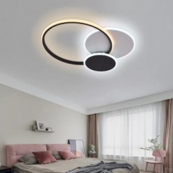 Lubinis LED šviestuvas, 78W, baltas/juodas, CCT šviesa, nuotolinis valdymas