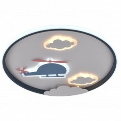 Lubinis LED šviestuvas, 78W, baltas/juodas, CCT šviesa, nuotolinis valdymas