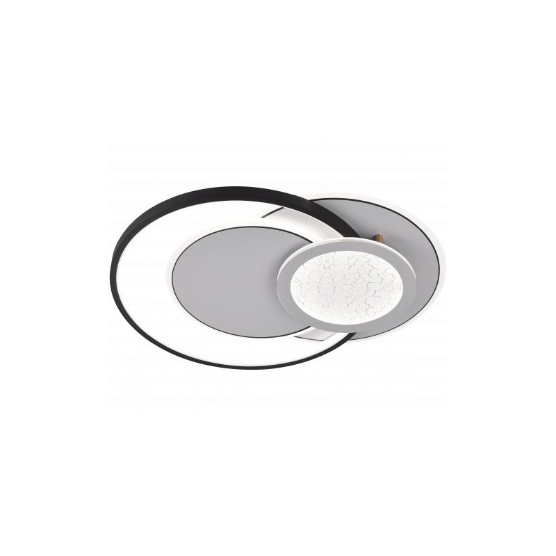 Lubinis LED šviestuvas, 84W, baltas/juodas, CCT šviesa, nuotolinis valdymas