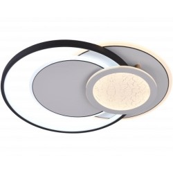 Lubinis LED šviestuvas, 84W, baltas/juodas, CCT šviesa, nuotolinis valdymas