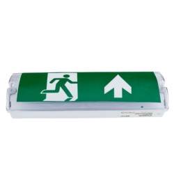 Paviršinio montavimo evakuacinis LED šviestuvas 4W 3.6V 1500mAh su 3 val. avariniu veikimu + PVC lipdukai