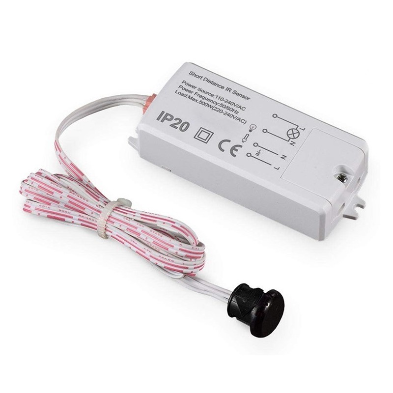 PIR judesio daviklis IP20 220V D:5cm 180° Lux:10-2000