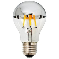 LED lemputė A60 4W 400LM 2700K E27 220V HALF SILVER Stiklas