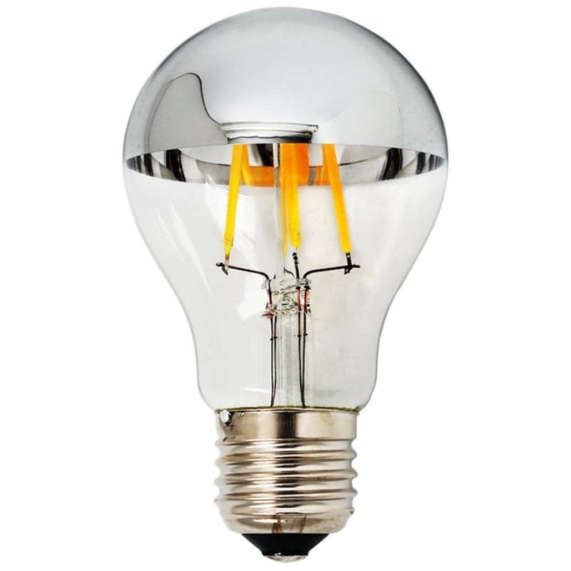 LED lemputė A60 7W 800LM 2700K E27 220V HALF SILVER Stiklas