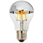 LED lemputė A60 7W 800LM 2700K E27 220V HALF SILVER Stiklas
