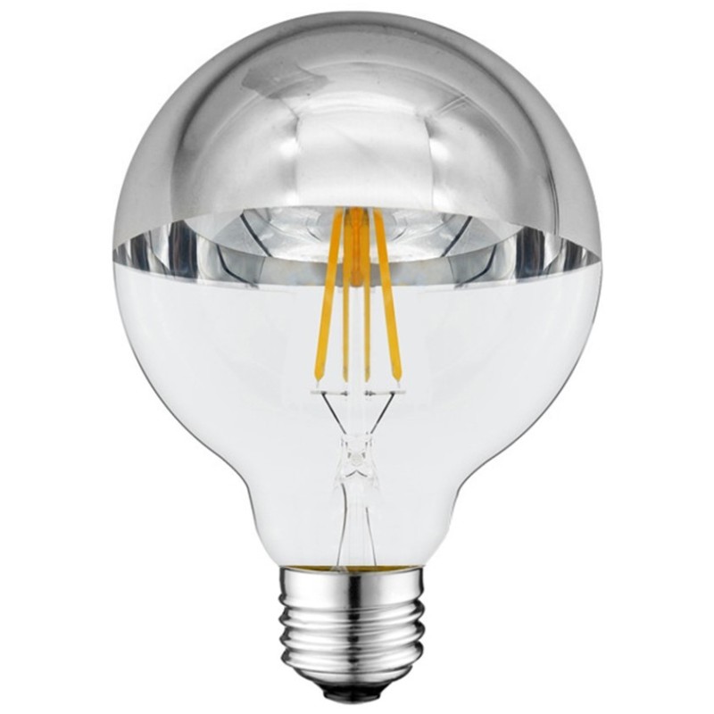 LED lemputė G95 4W 400LM 2700K E27 220V HALF SILVER Stiklas