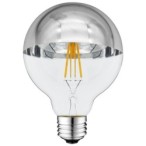 LED lemputė G95 7W 800LM 2700K E27 220V HALF SILVER Stiklas