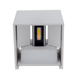 LED fasadinis lauko šviestuvas EPISTAR 2x6W IP54 660LM BALTA SPALVA 3000K