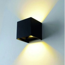 LED fasadinis lauko šviestuvas EPISTAR 2x6W IP54 660LM Juoda spalva 4000K
