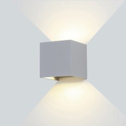LED fasadinis lauko šviestuvas EPISTAR 220V 12W IP54 1320LM Pilkas 3000K