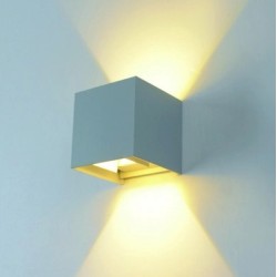 LED fasadinis lauko šviestuvas EPISTAR 220V 12W IP54 1320LM Pilkas 4000K