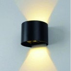 LED fasadinis lauko šviestuvas EPISTAR 2x6W IP54 660LM Juoda spalva 3000K
