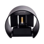 LED fasadinis lauko šviestuvas EPISTAR 2x6W IP54 660LM Juoda spalva 3000K