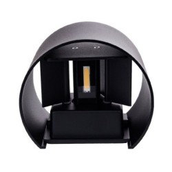 LED fasadinis lauko šviestuvas EPISTAR 2x6W IP54 660LM Juoda spalva 4000K
