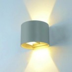 LED fasadinis lauko šviestuvas EPISTAR 2x6W IP54 660LM Pilkas 3000K
