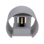 LED fasadinis lauko šviestuvas EPISTAR 2x6W IP54 660LM Pilkas 3000K