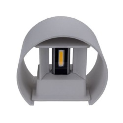 LED fasadinis lauko šviestuvas EPISTAR 2x6W IP54 660LM Pilkas 4000K