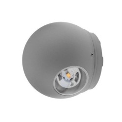 LED fasadinis lauko šviestuvas CREE 2x6W IP54 660LM Pilkas 3000K