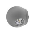 LED fasadinis lauko šviestuvas CREE 2x6W IP54 660LM Pilkas 4000K