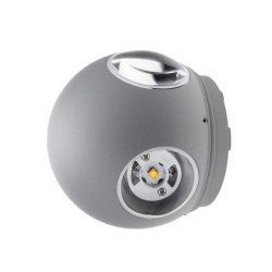 LED fasadinis lauko šviestuvas CREE 220V 4W IP54 440LM Pilkas 3000K