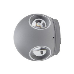 LED fasadinis lauko šviestuvas CREE 220V 4W IP54 440LM Pilkas 3000K