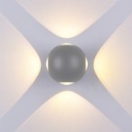 LED fasadinis lauko šviestuvas CREE 220V 4W IP54 440LM Pilkas 3000K