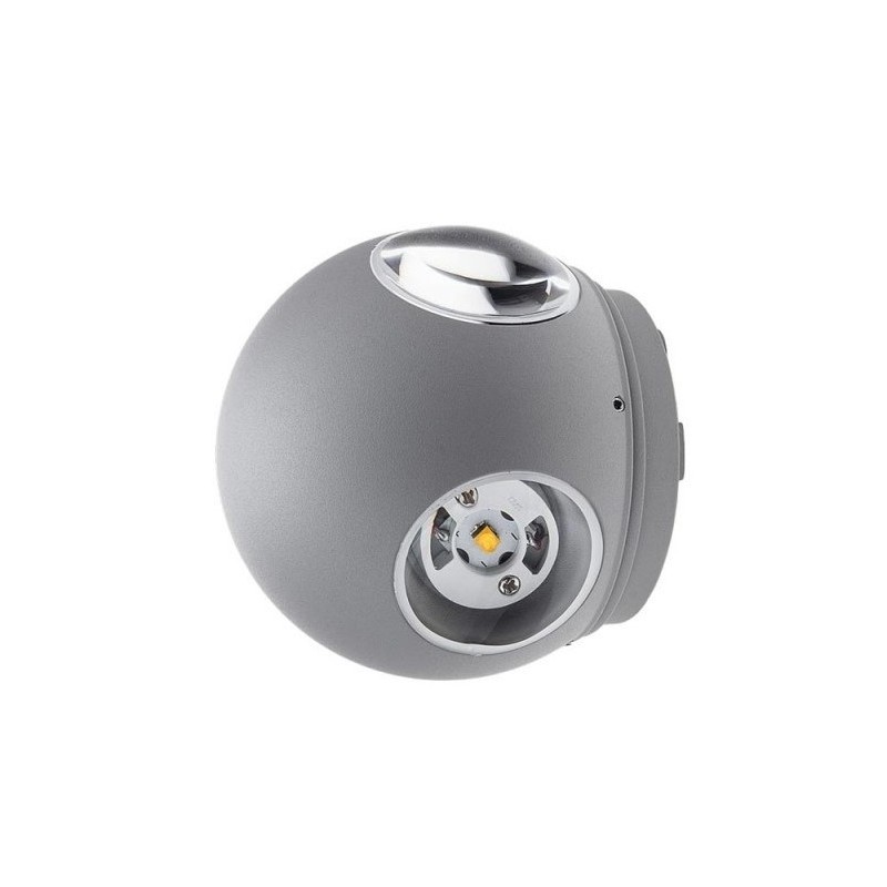 LED fasadinis lauko šviestuvas CREE 220V 4W IP54 440LM Pilkas 4000K