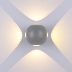LED fasadinis lauko šviestuvas CREE 220V 4W IP54 440LM Pilkas 4000K