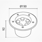 5W / 220V Į grindinį montuojamas LED šviestuvas 2700K -IP65
