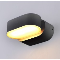 LED fasadinis lauko šviestuvas EPISTAR 2x6W IP54 660LM Juoda spalva 3000K