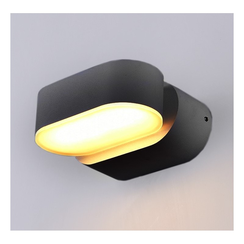 LED fasadinis lauko šviestuvas EPISTAR 2x6W IP54 660LM Juoda spalva 3000K