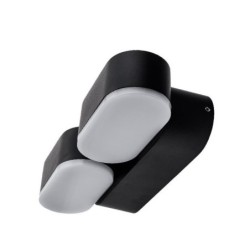 LED fasadinis lauko šviestuvas EPISTAR 2x6W IP54 1320LM Juoda spalva 4000K