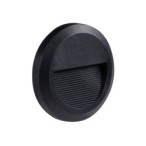 LED sieninis lauko šviestuvas (apvalus) Juoda spalva 2W 4200K 120LM 220V IP65
