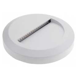LED sieninis lauko šviestuvas (apvalus) BALTA SPALVA 2W 3000K 120LM 220V IP65