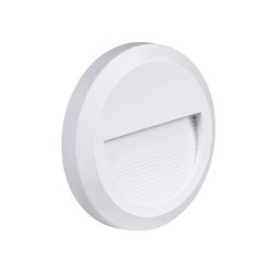 LED sieninis lauko šviestuvas (apvalus) BALTA SPALVA 2W 4200K 120LM 220V IP65