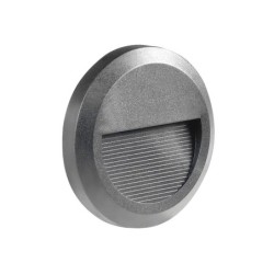 LED sieninis lauko šviestuvas (apvalus) Pilkas 2W 3000K 120LM 220V IP65