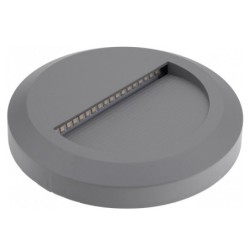 LED sieninis lauko šviestuvas (apvalus) Pilkas 2W 3000K 120LM 220V IP65