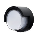 LED sieninis lauko šviestuvas (apvalus) Juoda spalva 12W 3000K 750LM 220V IP65
