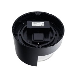 LED sieninis lauko šviestuvas (apvalus) Juoda spalva 12W 3000K 750LM 220V IP65