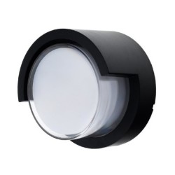 LED sieninis lauko šviestuvas (apvalus) Juoda spalva 12W 4200K 750LM 220V IP65