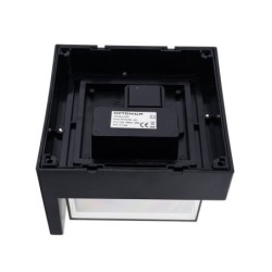 LED sieninis lauko šviestuvas (kvadratinis) Juoda spalva 12W 4200K 750LM 220V IP65
