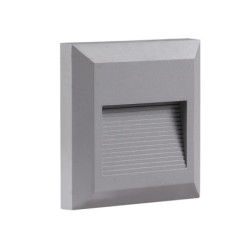 LED sieninis lauko šviestuvas (kvadratinis) Pilkas 2W 3000K 120LM 220V IP65