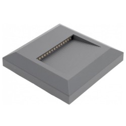 LED sieninis lauko šviestuvas (kvadratinis) Pilkas 2W 3000K 120LM 220V IP65