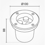 3W / 220V Į grindinį įmontuojamas LED šviestuvas 6000K -IP65