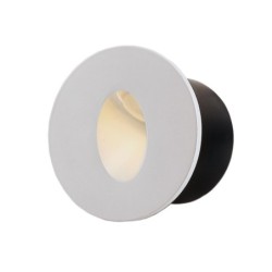 Įleidžiamas sieninis LED šviestuvas (apvalus) BALTA SPALVA 3W 3000K 120LM 220V IP20